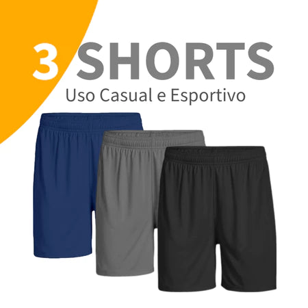 Shorts Masculinos Kit 3 Unidades