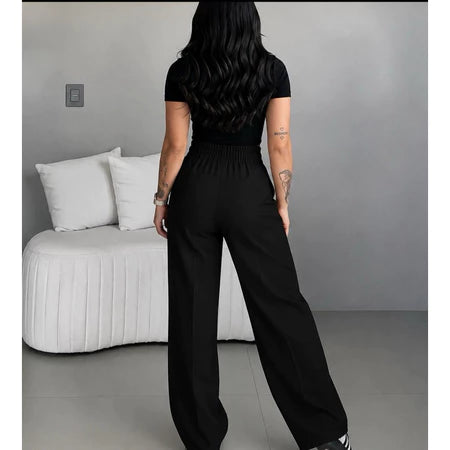 Calça Tecido Duna Pantalona